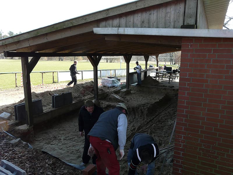 Vereinsheim des SV Steinhorst Baustelle 21.03.2009